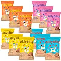 SillyBilly Pack Degustación Cuadraditos de Espelta y Quinoa: 3 bolsas de cada una de las 4 variedades. (Pack 12 bolsas)